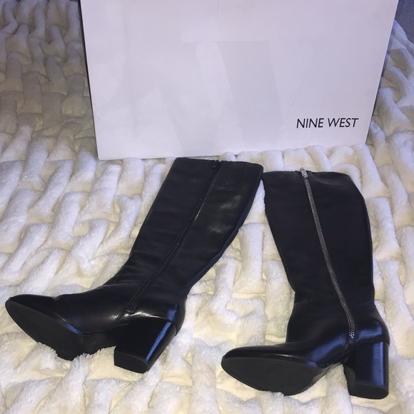 Nine West genuine leather Natty tall boots, Women’s 6.5M, black. New in box! - Picture 15 of 15